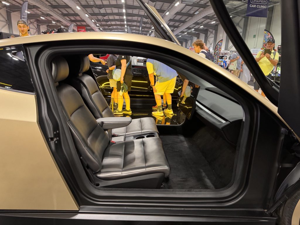 Tesla Cybercab Inside at British Motor Show in Farnborough 2025